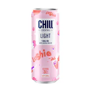 Nước Trái Cây Lên Men Vị Chill Vải, Light Rose & Lychee Vodka, 3% (330ml) - CHILL COCKTAIL